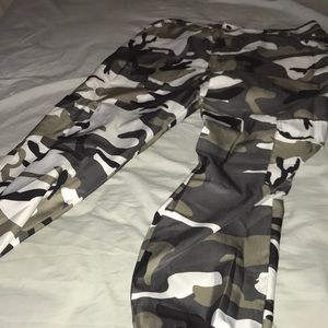 Grey camouflage pants